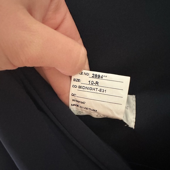 Dessy Collection Shirred Chiffon Gown Midnight Blue Style# 2894** - Picture 5 of 7